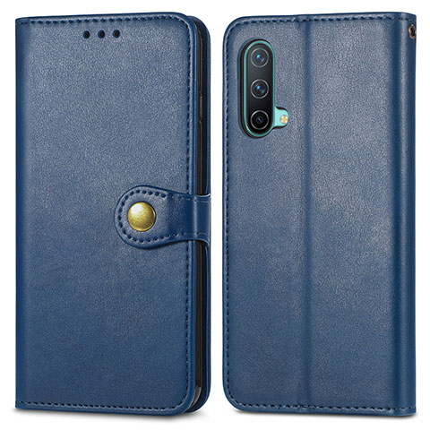 Coque Portefeuille Livre Cuir Etui Clapet S05D pour OnePlus Nord CE 5G Bleu