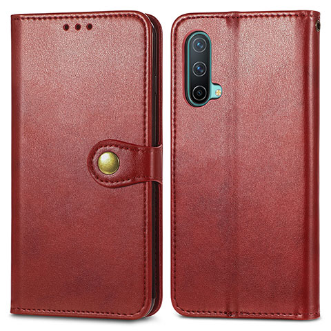 Coque Portefeuille Livre Cuir Etui Clapet S05D pour OnePlus Nord CE 5G Rouge