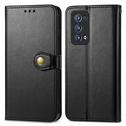 Coque Portefeuille Livre Cuir Etui Clapet S05D pour Oppo Reno6 Pro+ Plus 5G Noir