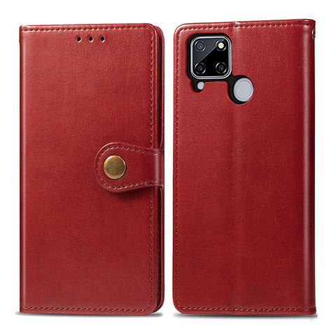 Coque Portefeuille Livre Cuir Etui Clapet S05D pour Realme 7i RMX2193 Rouge