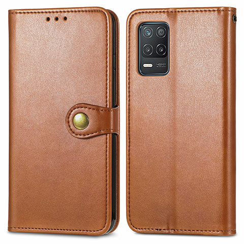 Coque Portefeuille Livre Cuir Etui Clapet S05D pour Realme 8 5G Marron