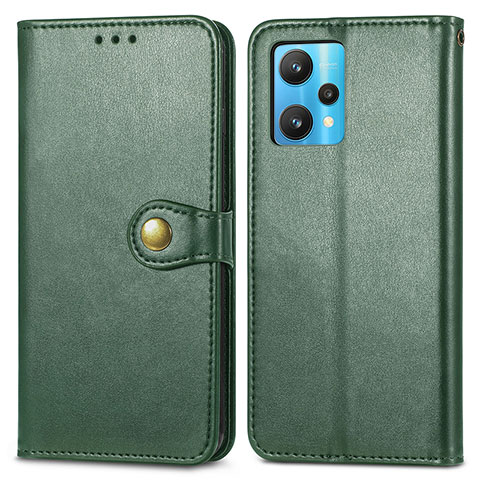 Coque Portefeuille Livre Cuir Etui Clapet S05D pour Realme 9 4G Vert