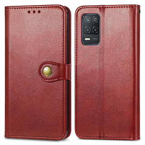 Coque Portefeuille Livre Cuir Etui Clapet S05D pour Realme 9 5G India Rouge