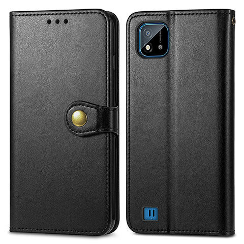 Coque Portefeuille Livre Cuir Etui Clapet S05D pour Realme C11 (2021) Noir