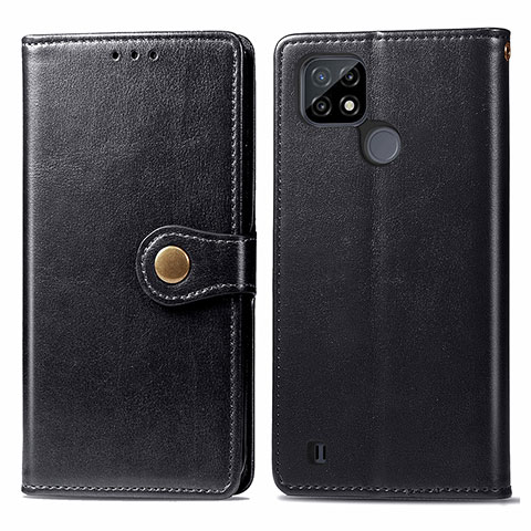 Coque Portefeuille Livre Cuir Etui Clapet S05D pour Realme C21Y Noir