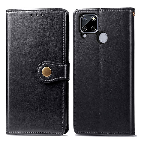 Coque Portefeuille Livre Cuir Etui Clapet S05D pour Realme C25S Noir