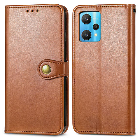 Coque Portefeuille Livre Cuir Etui Clapet S05D pour Realme Narzo 50 Pro 5G Marron