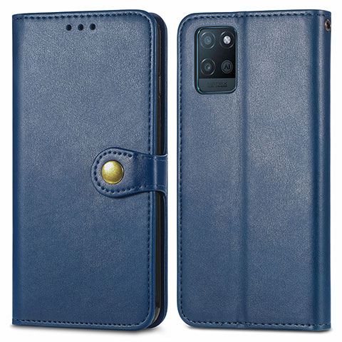 Coque Portefeuille Livre Cuir Etui Clapet S05D pour Realme V11s 5G Bleu