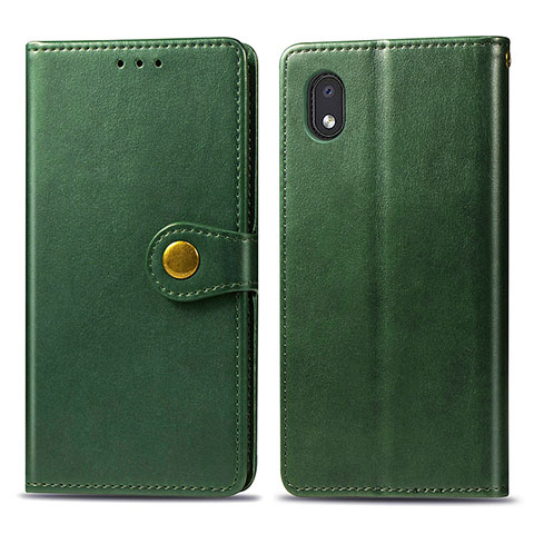 Coque Portefeuille Livre Cuir Etui Clapet S05D pour Samsung Galaxy A01 Core Vert