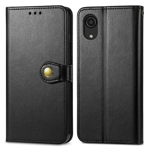 Coque Portefeuille Livre Cuir Etui Clapet S05D pour Samsung Galaxy A03 Core Noir