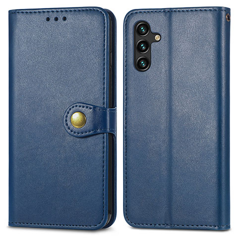 Coque Portefeuille Livre Cuir Etui Clapet S05D pour Samsung Galaxy A04s Bleu