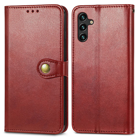 Coque Portefeuille Livre Cuir Etui Clapet S05D pour Samsung Galaxy A04s Rouge