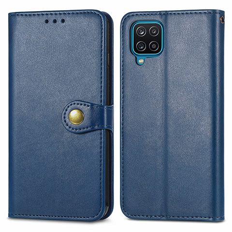 Coque Portefeuille Livre Cuir Etui Clapet S05D pour Samsung Galaxy A12 5G Bleu