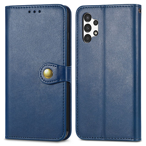 Coque Portefeuille Livre Cuir Etui Clapet S05D pour Samsung Galaxy A13 4G Bleu