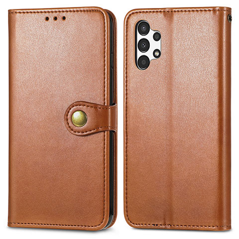 Coque Portefeuille Livre Cuir Etui Clapet S05D pour Samsung Galaxy A13 4G Marron