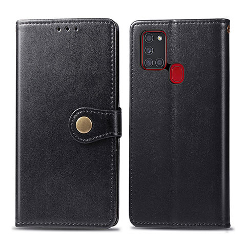 Coque Portefeuille Livre Cuir Etui Clapet S05D pour Samsung Galaxy A21s Noir