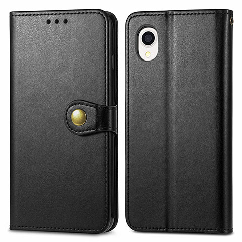 Coque Portefeuille Livre Cuir Etui Clapet S05D pour Samsung Galaxy A22 5G SC-56B Noir