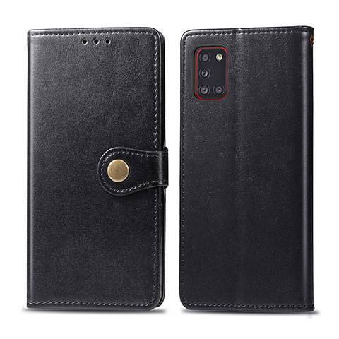 Coque Portefeuille Livre Cuir Etui Clapet S05D pour Samsung Galaxy A31 Noir