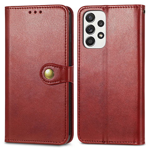 Coque Portefeuille Livre Cuir Etui Clapet S05D pour Samsung Galaxy A33 5G Rouge