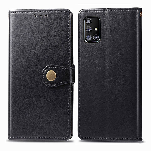 Coque Portefeuille Livre Cuir Etui Clapet S05D pour Samsung Galaxy A71 5G Noir