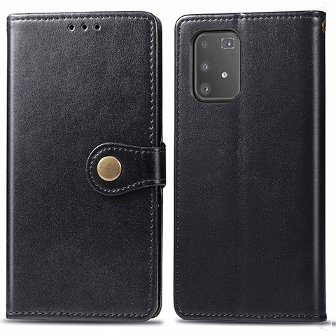 Coque Portefeuille Livre Cuir Etui Clapet S05D pour Samsung Galaxy A91 Noir