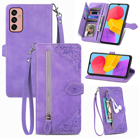 Coque Portefeuille Livre Cuir Etui Clapet S05D pour Samsung Galaxy F13 4G Violet