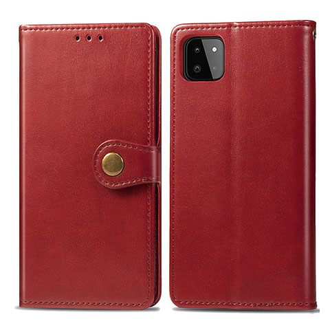 Coque Portefeuille Livre Cuir Etui Clapet S05D pour Samsung Galaxy F42 5G Rouge