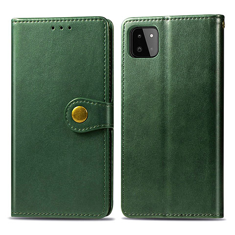 Coque Portefeuille Livre Cuir Etui Clapet S05D pour Samsung Galaxy F42 5G Vert