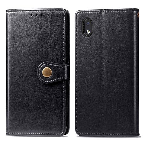 Coque Portefeuille Livre Cuir Etui Clapet S05D pour Samsung Galaxy M01 Core Noir