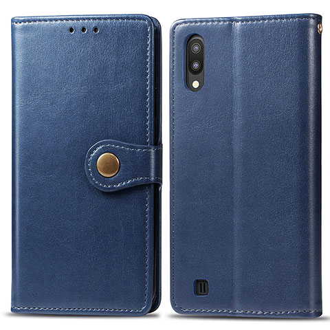 Coque Portefeuille Livre Cuir Etui Clapet S05D pour Samsung Galaxy M10 Bleu