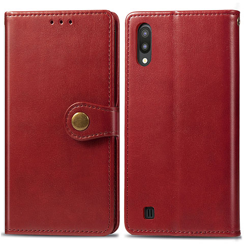 Coque Portefeuille Livre Cuir Etui Clapet S05D pour Samsung Galaxy M10 Rouge