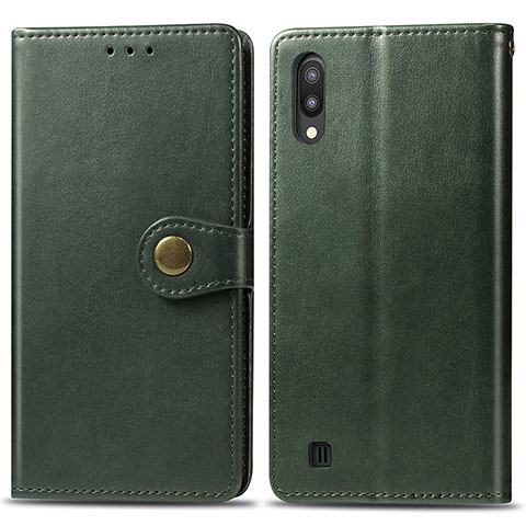 Coque Portefeuille Livre Cuir Etui Clapet S05D pour Samsung Galaxy M10 Vert