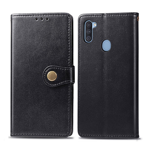 Coque Portefeuille Livre Cuir Etui Clapet S05D pour Samsung Galaxy M11 Noir