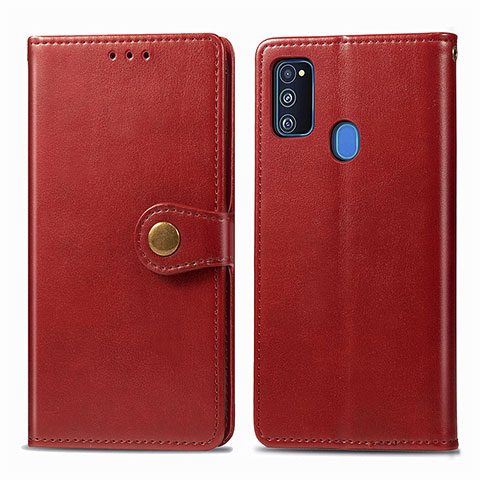 Coque Portefeuille Livre Cuir Etui Clapet S05D pour Samsung Galaxy M21 Rouge