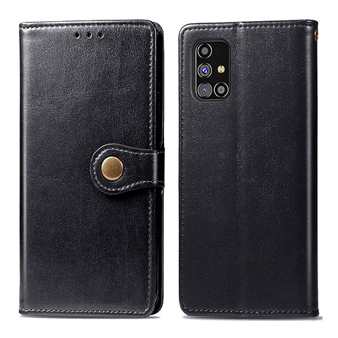 Coque Portefeuille Livre Cuir Etui Clapet S05D pour Samsung Galaxy M31s Noir