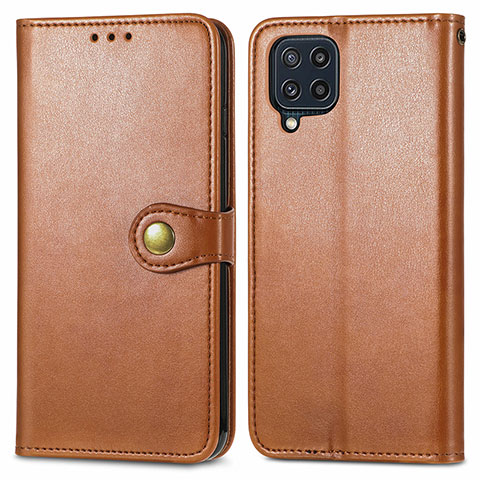 Coque Portefeuille Livre Cuir Etui Clapet S05D pour Samsung Galaxy M32 4G Marron