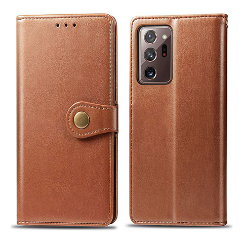 Coque Portefeuille Livre Cuir Etui Clapet S05D pour Samsung Galaxy Note 20 Ultra 5G Marron