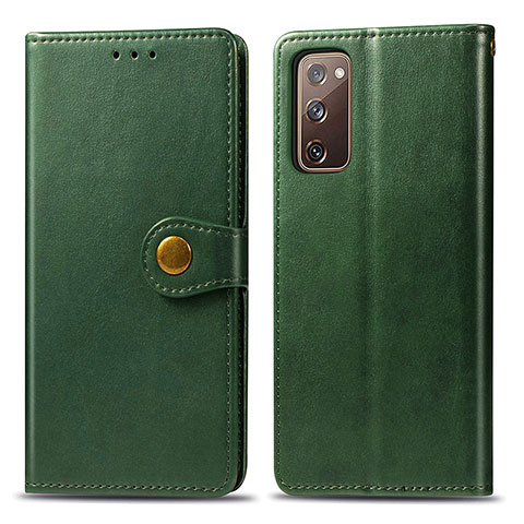 Coque Portefeuille Livre Cuir Etui Clapet S05D pour Samsung Galaxy S20 FE 5G Vert