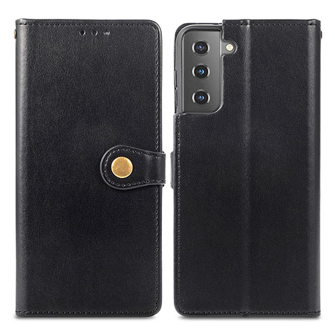 Coque Portefeuille Livre Cuir Etui Clapet S05D pour Samsung Galaxy S21 5G Noir