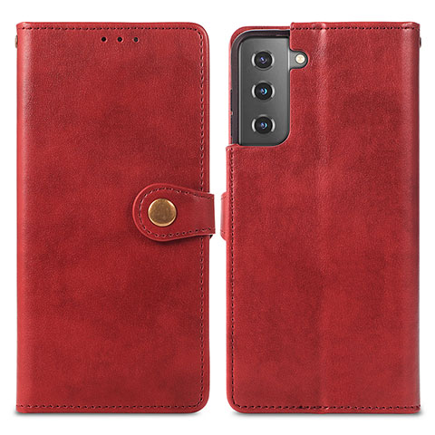 Coque Portefeuille Livre Cuir Etui Clapet S05D pour Samsung Galaxy S21 5G Rouge