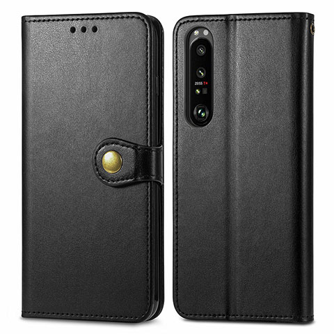 Coque Portefeuille Livre Cuir Etui Clapet S05D pour Sony Xperia 1 III Noir