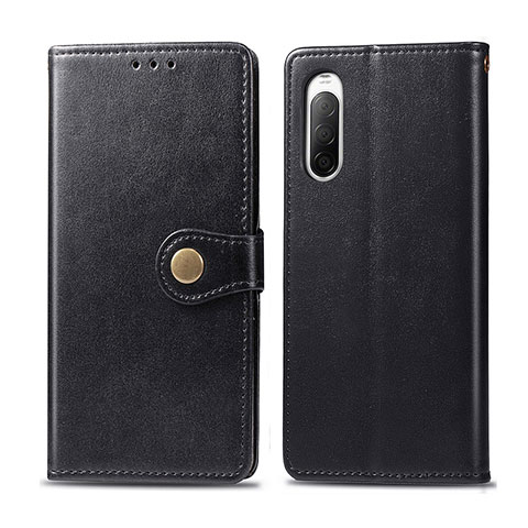 Coque Portefeuille Livre Cuir Etui Clapet S05D pour Sony Xperia 10 II Noir