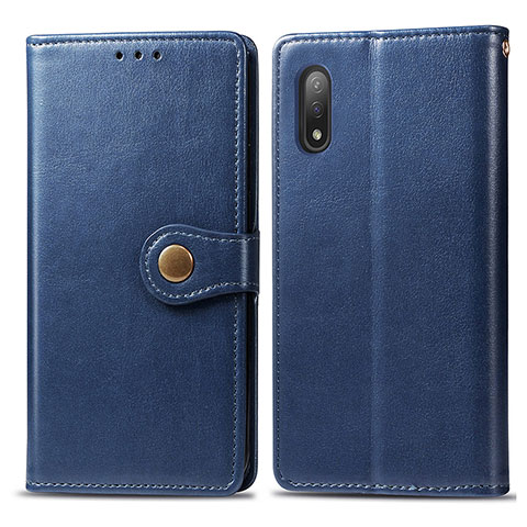 Coque Portefeuille Livre Cuir Etui Clapet S05D pour Sony Xperia Ace II Bleu