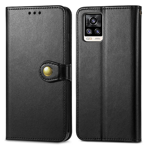 Coque Portefeuille Livre Cuir Etui Clapet S05D pour Vivo V20 (2021) Noir