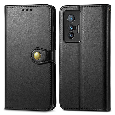 Coque Portefeuille Livre Cuir Etui Clapet S05D pour Vivo X70 5G Noir