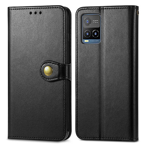 Coque Portefeuille Livre Cuir Etui Clapet S05D pour Vivo Y21G Noir