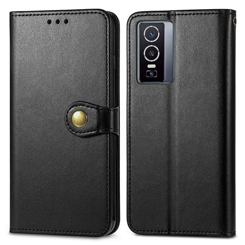 Coque Portefeuille Livre Cuir Etui Clapet S05D pour Vivo Y76 5G Noir