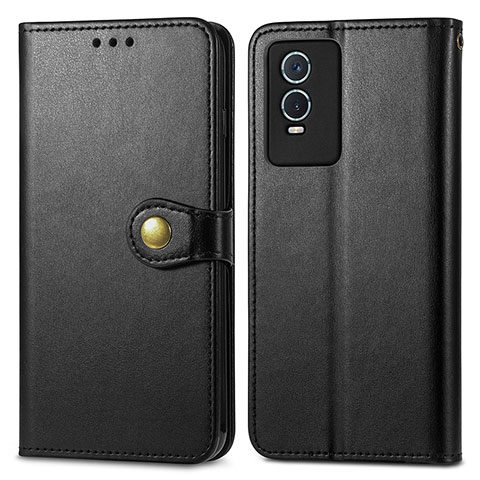 Coque Portefeuille Livre Cuir Etui Clapet S05D pour Vivo Y76s 5G Noir