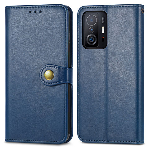 Coque Portefeuille Livre Cuir Etui Clapet S05D pour Xiaomi Mi 11T 5G Bleu