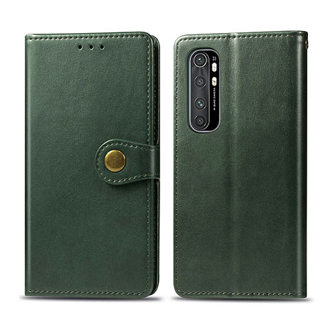 Coque Portefeuille Livre Cuir Etui Clapet S05D pour Xiaomi Mi Note 10 Lite Vert